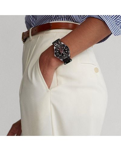 Polo Ralph Lauren Polo-Armbanduhr in Schwarz