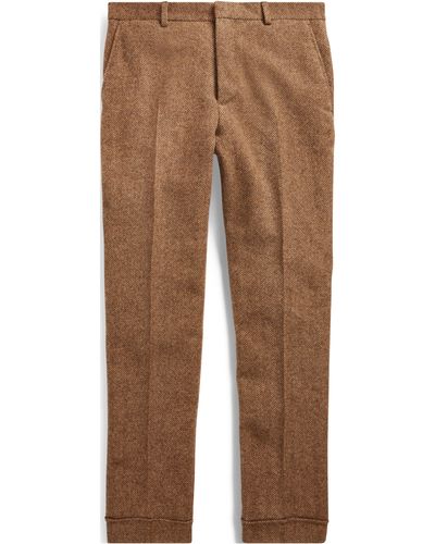 Polo Ralph Lauren Polo Herringbone Suit Trouser - Brown