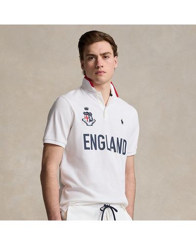 Ralph Lauren Classic Fit England Polo Shirt - White