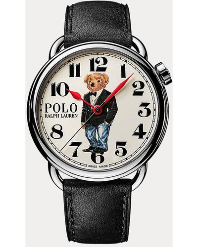 Polo Ralph Lauren 42 Mm Tuxedo Polo Bear Watch - Metallic