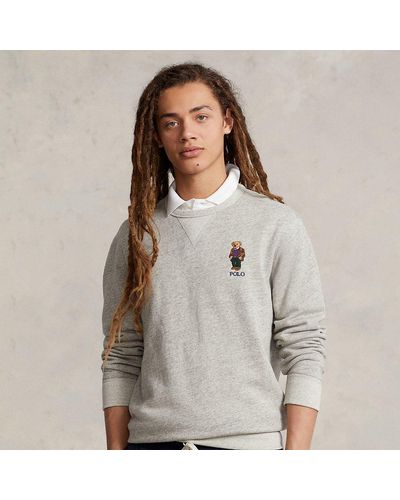 Polo Ralph Lauren Fleece-Sweatshirt mit Polo Bear - Grau