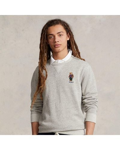 Polo Ralph Lauren Fleece Sweatshirt Met Polo Bear - Grijs