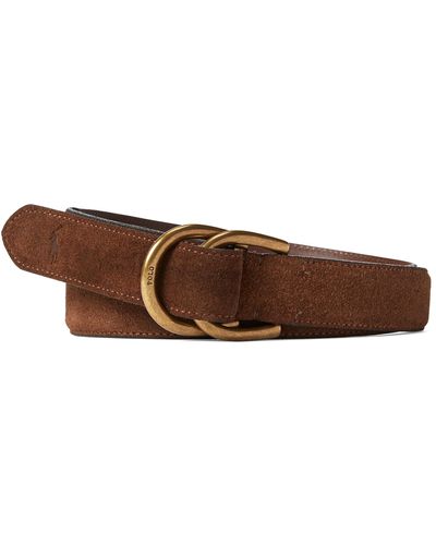 Polo Ralph Lauren Suede D-ring Belt - Brown