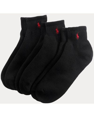 Polo Ralph Lauren 3 pares de calcetines de tres cuartos - Negro