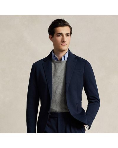 Ralph Lauren Polo Soft Double-knit Suit Jacket - Blue