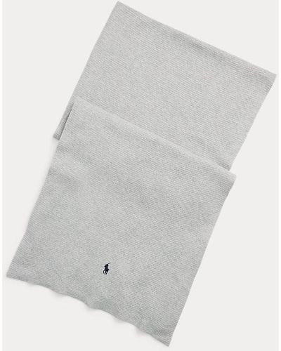 Polo Ralph Lauren Signature Pony Knit Wrap Scarf - Grey