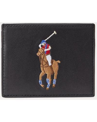 Polo Ralph Lauren Big Pony Leather Card Case - Black