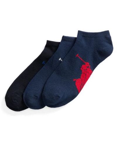 Polo Ralph Lauren 3 pares de calcetines con Big Pony - Azul