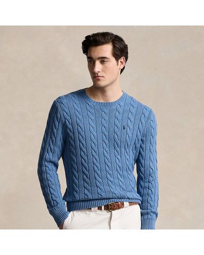 Ralph Lauren Cable-knit Cotton Sweater - Blue