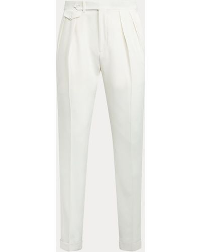 Polo Ralph Lauren Pantalon à pinces en laine barathéa - Neutre