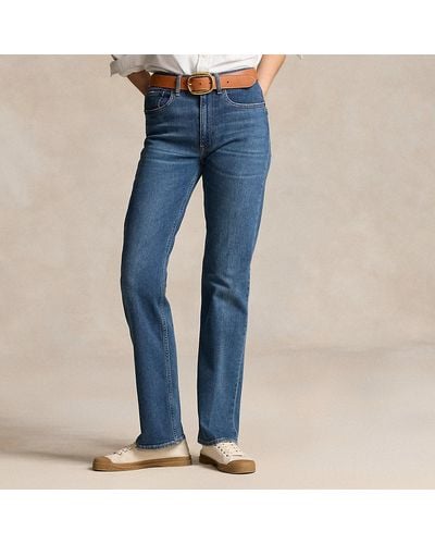 Polo Ralph Lauren Straight-Fit Jeans mit hoher Leibhöhe - Blau