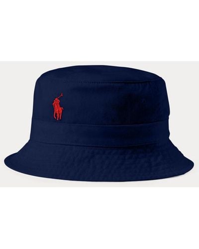 Polo Ralph Lauren Sombrero de pescador de algodón - Azul