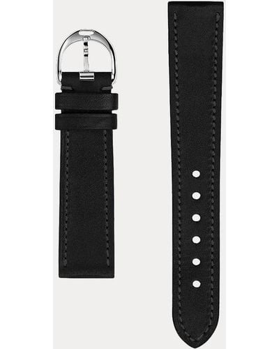 Ralph Lauren Rl888 38 Mm Calfskin Watch Strap - Black