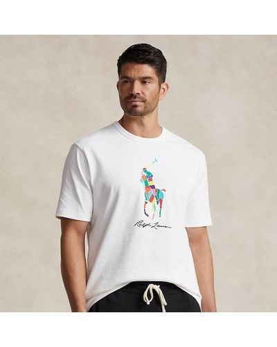 Ralph Lauren Große Größen - Jersey-T-Shirt mit Big Pony - Weiß