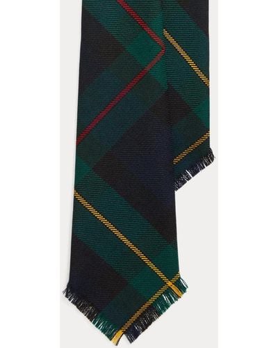 Polo Ralph Lauren Cravatta in lana tartan stile vintage - Verde