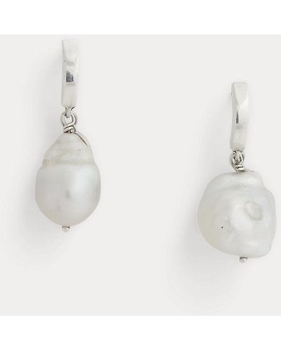 Ralph Lauren Collection Tropfenförmige Perlenohrringe - Weiß