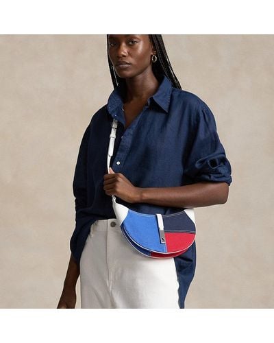 Polo Ralph Lauren Canvas Polo Id Mini Shoulder Tas - Blauw