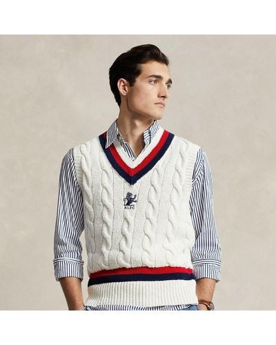Polo Ralph Lauren Cricket-Pullunder aus Baumwolle - Grau