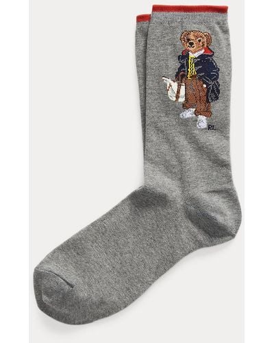 Polo Ralph Lauren Crew-Socken mit Polo Bear - Grau
