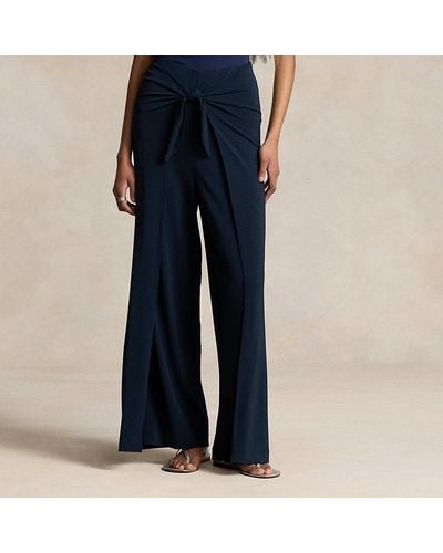 Polo Ralph Lauren Jersey Wide-leg Wrap Trouser - Blue