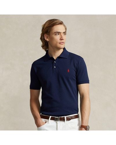 Polo Ralph Lauren Slim-Fit Poloshirt aus Stretchpiqué - Blau