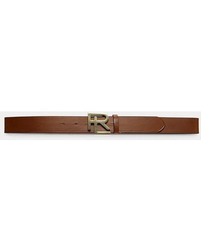 Ralph Lauren Collection Rl Vachetta Leather Belt - White
