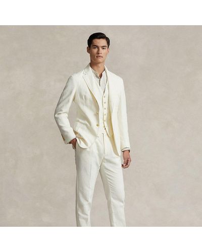 Ralph Lauren Pleated Double-knit Suit Trouser in Gray for Men | Lyst