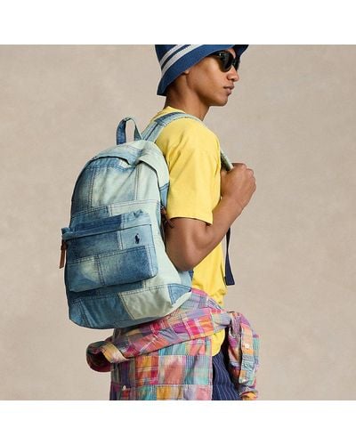 Ralph Lauren Patchwork Denim Backpack - Blue