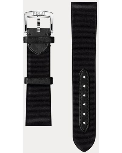 Polo Ralph Lauren Bracelet de montre en faille de soie - Noir