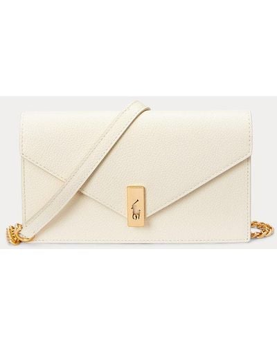 Polo Ralph Lauren Polo Id Leather Chain Wallet And Bag - Natural