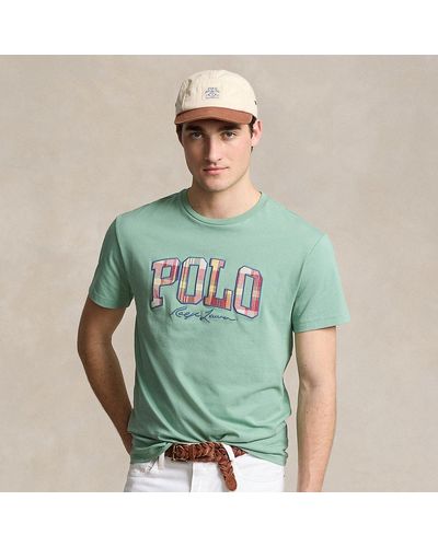 Polo Ralph Lauren Classic Fit Plaid-logo Jersey T-shirt - Green