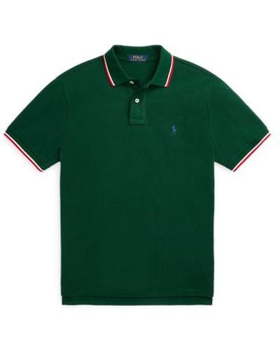 Polo Ralph Lauren Custom Slim Fit Mesh Polo Shirt - Green