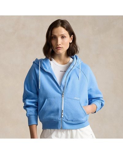 RLX Ralph Lauren Fleece Full-zip Dolman-sleeve Hoodie - Blue