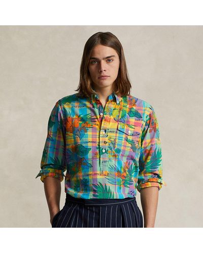 Polo Ralph Lauren Classic Fit Tropisch Madras Overhemd - Groen
