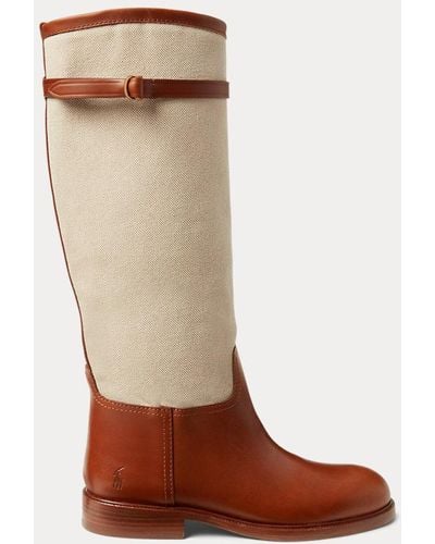Polo Ralph Lauren Canvas-leather Riding Boot - Brown