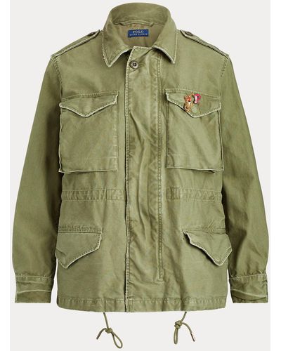 Polo Ralph Lauren Military-Jacke aus Baumwolltwill - Grün