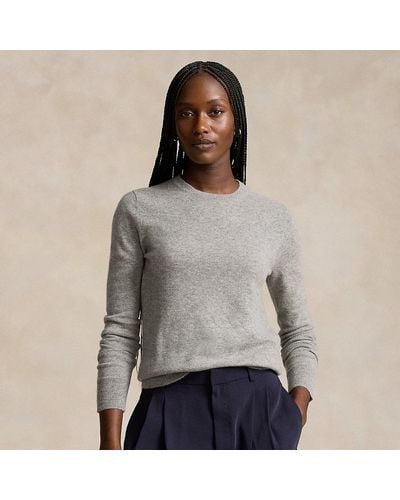 Ralph Lauren Cashmere Crewneck Sweater - Gray