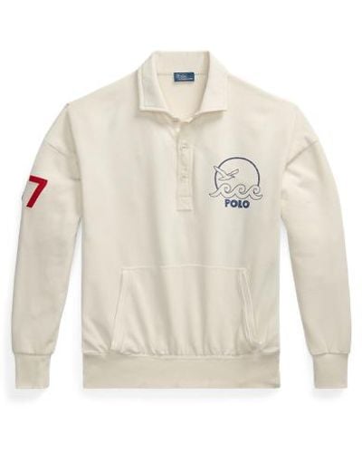 Polo Ralph Lauren Pullover in spugna con logo - Bianco