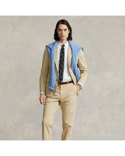 Ralph Lauren Garment-dyed Stretch Chino Suit Trouser - Natural
