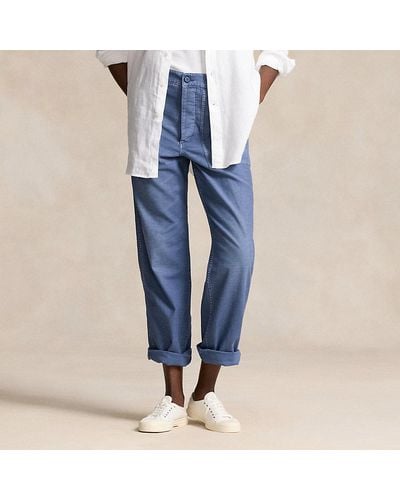 Polo Ralph Lauren Pantalón funcional de satén de algodón - Azul