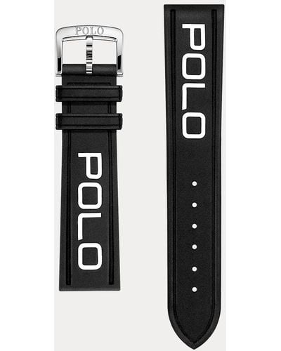 Polo Ralph Lauren Polo-Uhrenarmband aus Gummi - Schwarz