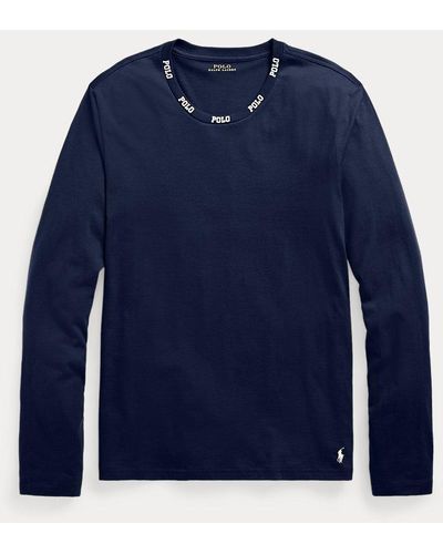 Polo Ralph Lauren Schlafshirt aus Baumwolljersey - Blau