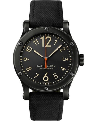 Ralph Lauren 39 Mm Chronometer Steel - Black