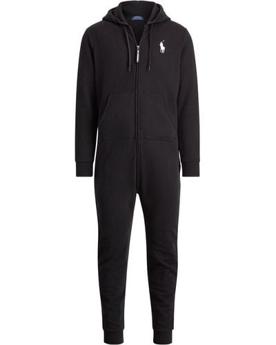 Polo Ralph Lauren Fleece-Jumpsuit aus Baumwollmix - Schwarz