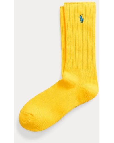 Polo Ralph Lauren Crew-sokken Van Katoenmix - Geel