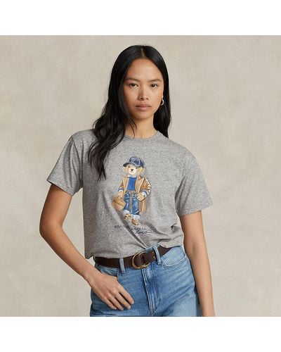 Polo Ralph Lauren Camiseta de punto con Polo Bear - Gris