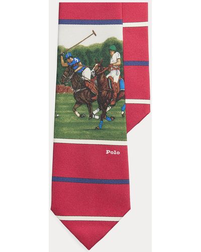 Polo Ralph Lauren Polo-print Silk Tie - Red