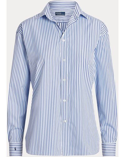 Polo Ralph Lauren Katoenen Overhemd Met Strepen - Blauw