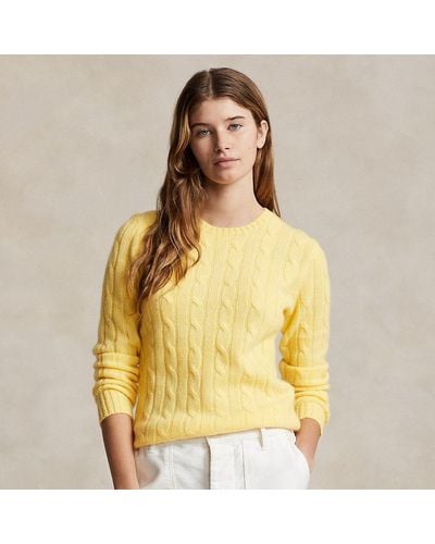 Ralph Lauren Cable-knit Cashmere Sweater - Yellow