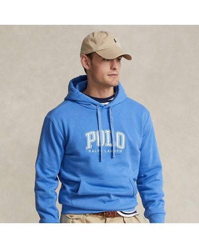 Polo Ralph Lauren Fleece Hoodie Met Logo - Blauw